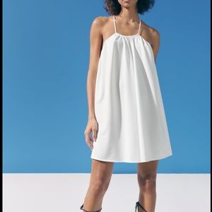 Zara White Balloon Dress